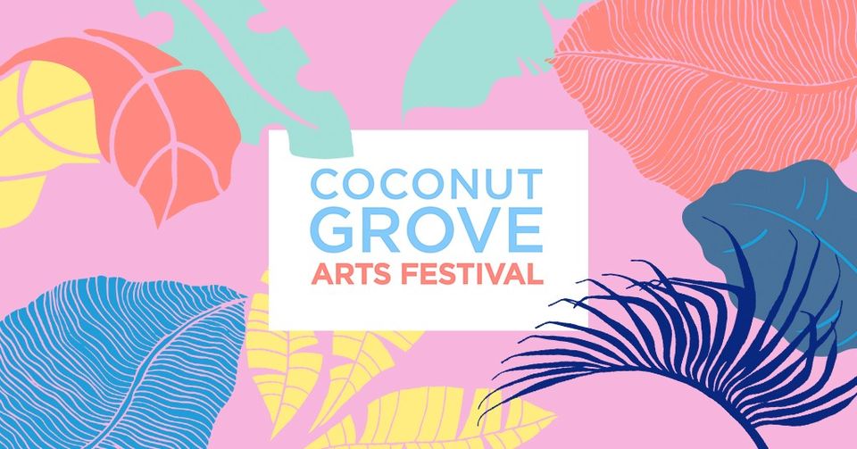 affiche du Coconut Grove arts festival un des principaux événements de février